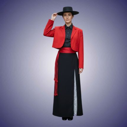 Huasa elegante roja ( ver color blusa )